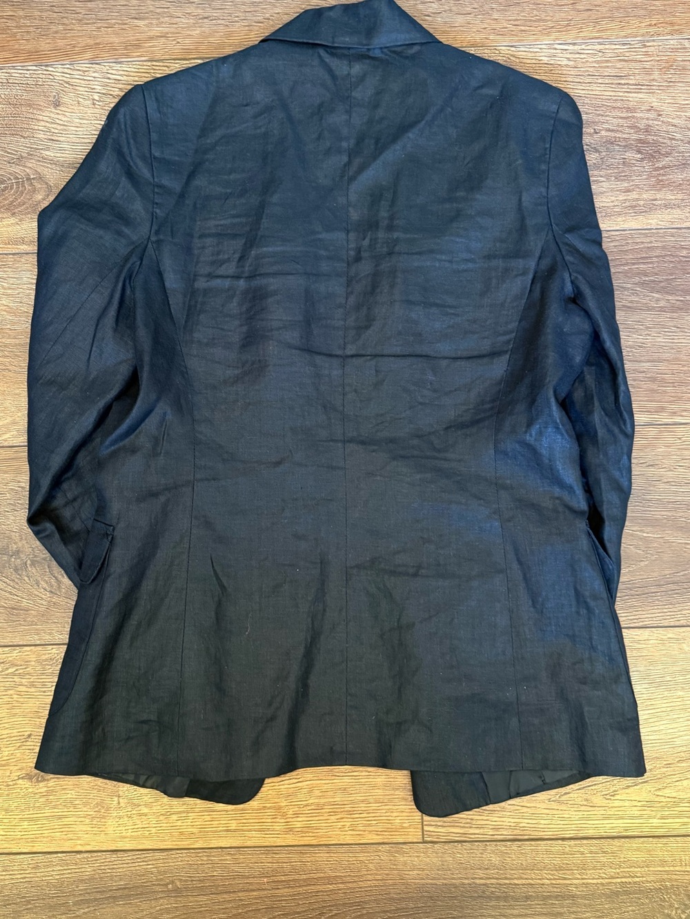 Merona Black Women's Tailored Blazer Linen Blend size small - Picture 2 of 5
